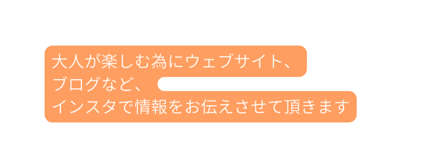 大人が楽しむ為にウェブサイト ブログなど インスタで情報をお伝えさせて頂きます